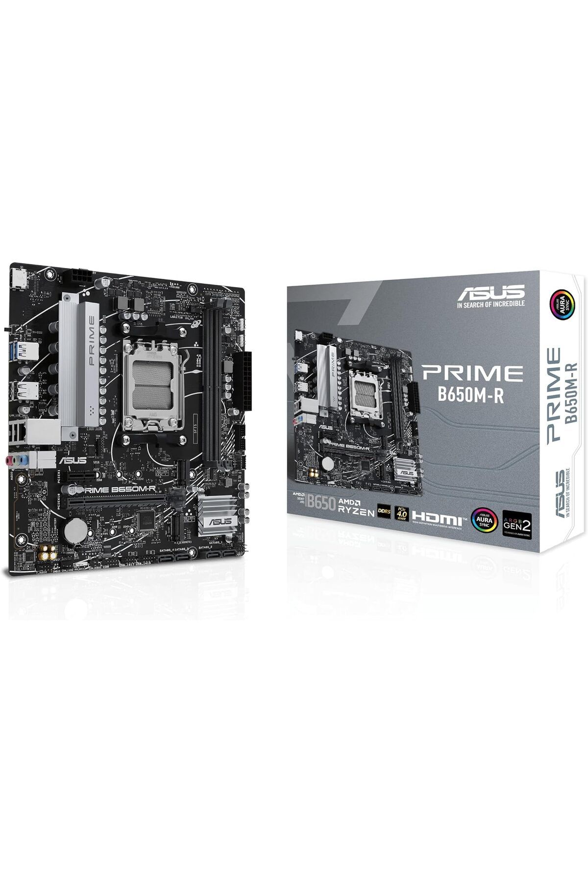 STOREMAX OZN PRIME B650M-R AMD B650 AM5 DDR5 7200 HDMI 2x M2 USB3.2 AURA RGB 2.5Gbit LAN mATX, 5X PROTECTION