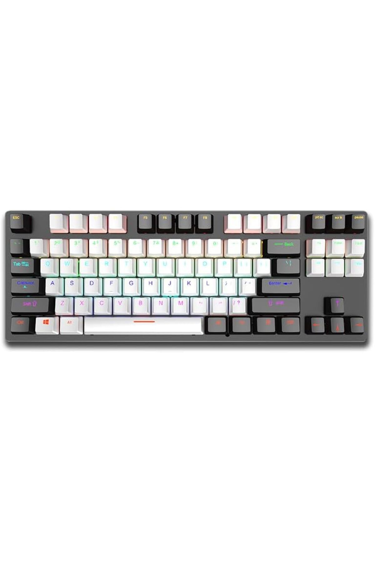 STOREMAX ELZ Len K550 Kablolu RGB Mekanik Oyuncu Klavye - 87 Tuşlu, Ergonomik Tasarım, Led Işıklı, 150cm