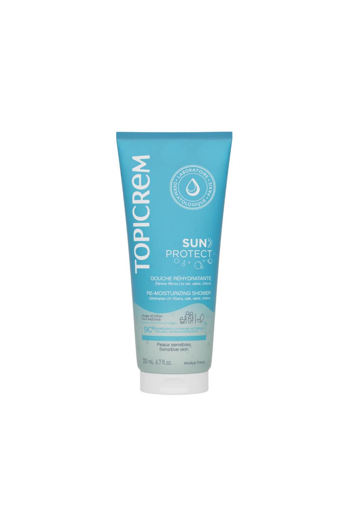 Topicrem Sun Protect Re-Moisturizing Shower Güneş Sonrası Duş Jeli 200ml — T3700281705416