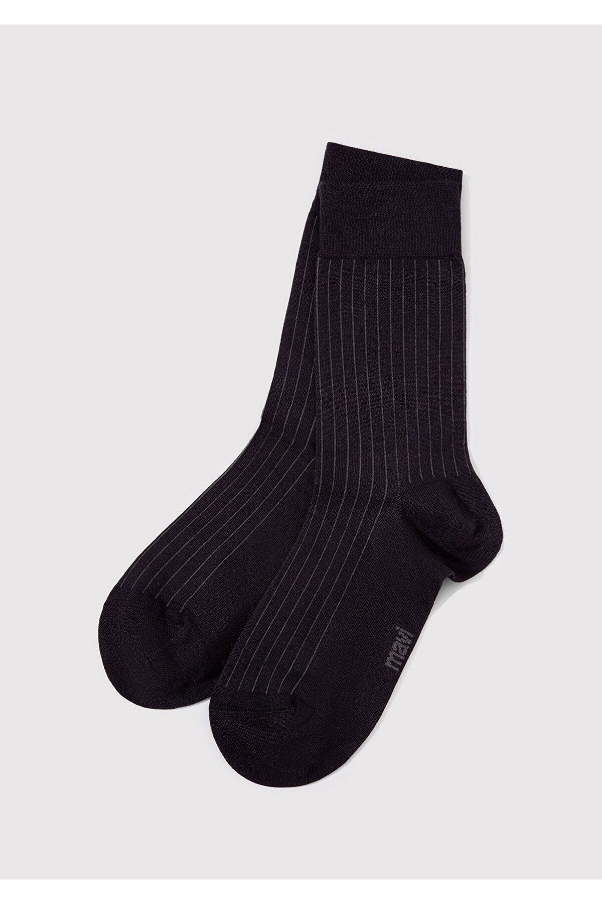 Mavi Șosete Negre Cu Dungi -900 Masculin - Standard