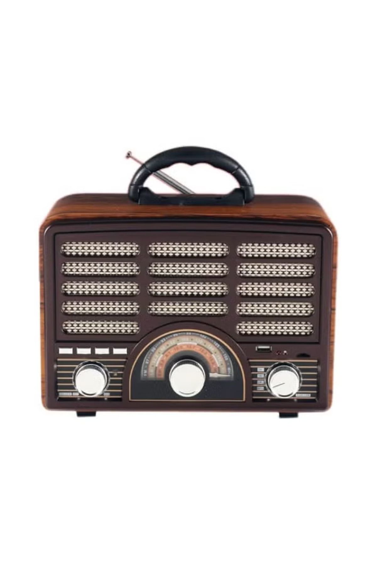 Denx-راديو HI-FI قابل لإعادة الشحن مع ريموت تحكم عن بعد، بطارية ذات سعة كبيرة، محمول ، راديو FM بنمط قديم 2