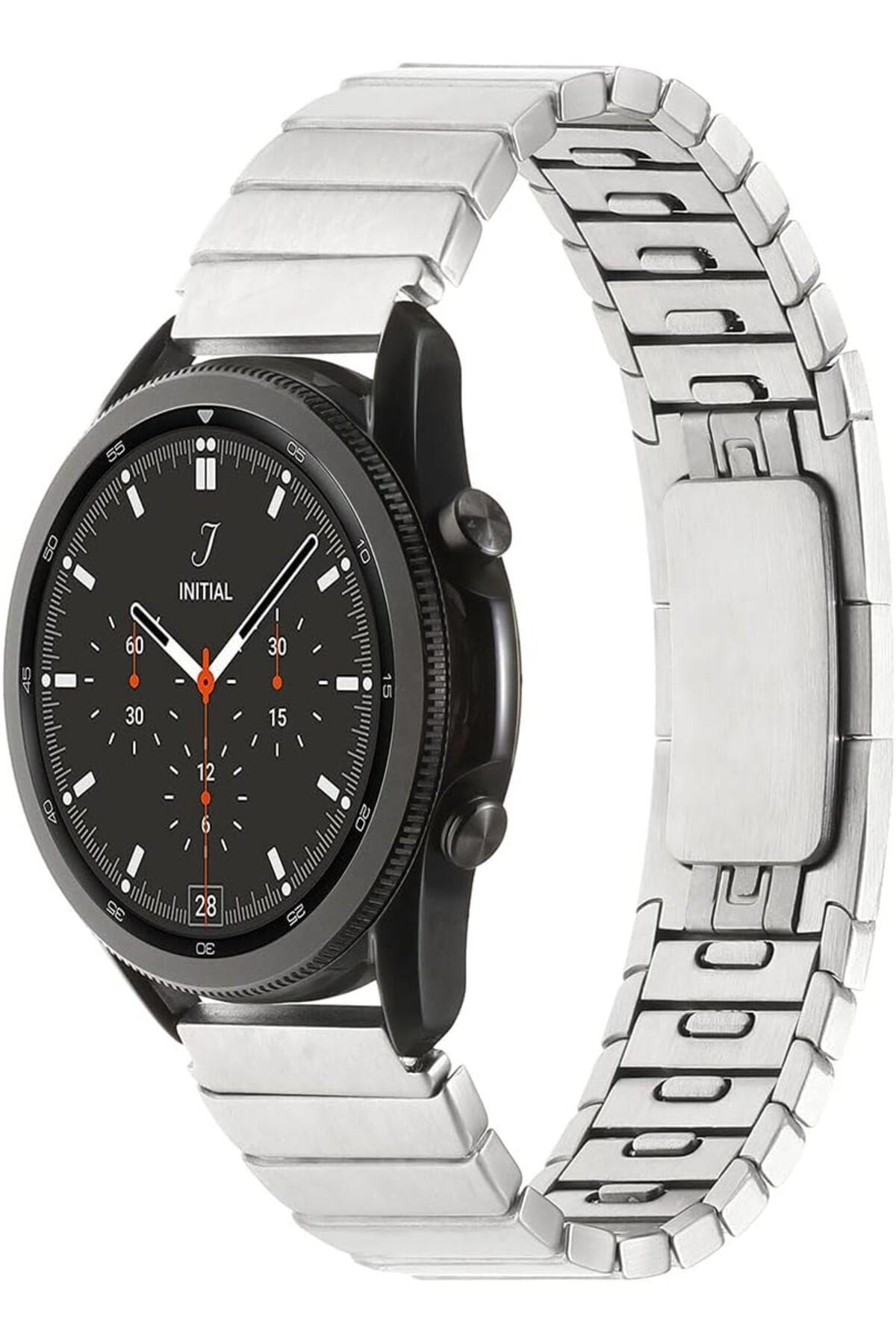 STOREMAX ELZ İle Uyumlu Honor Magic 2 46mm KRD-82 22mm Metal Kordon Gümüş FRNTR 1127478
