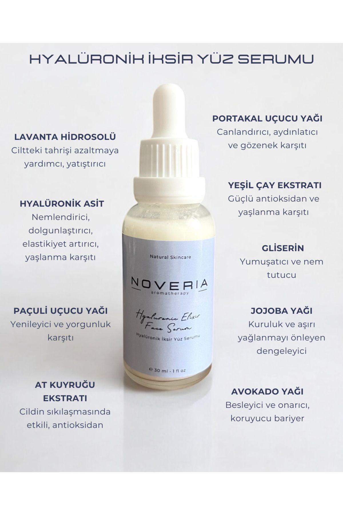 Noveria Hyalüronik İksir Yüz Serumu - 30 ml
