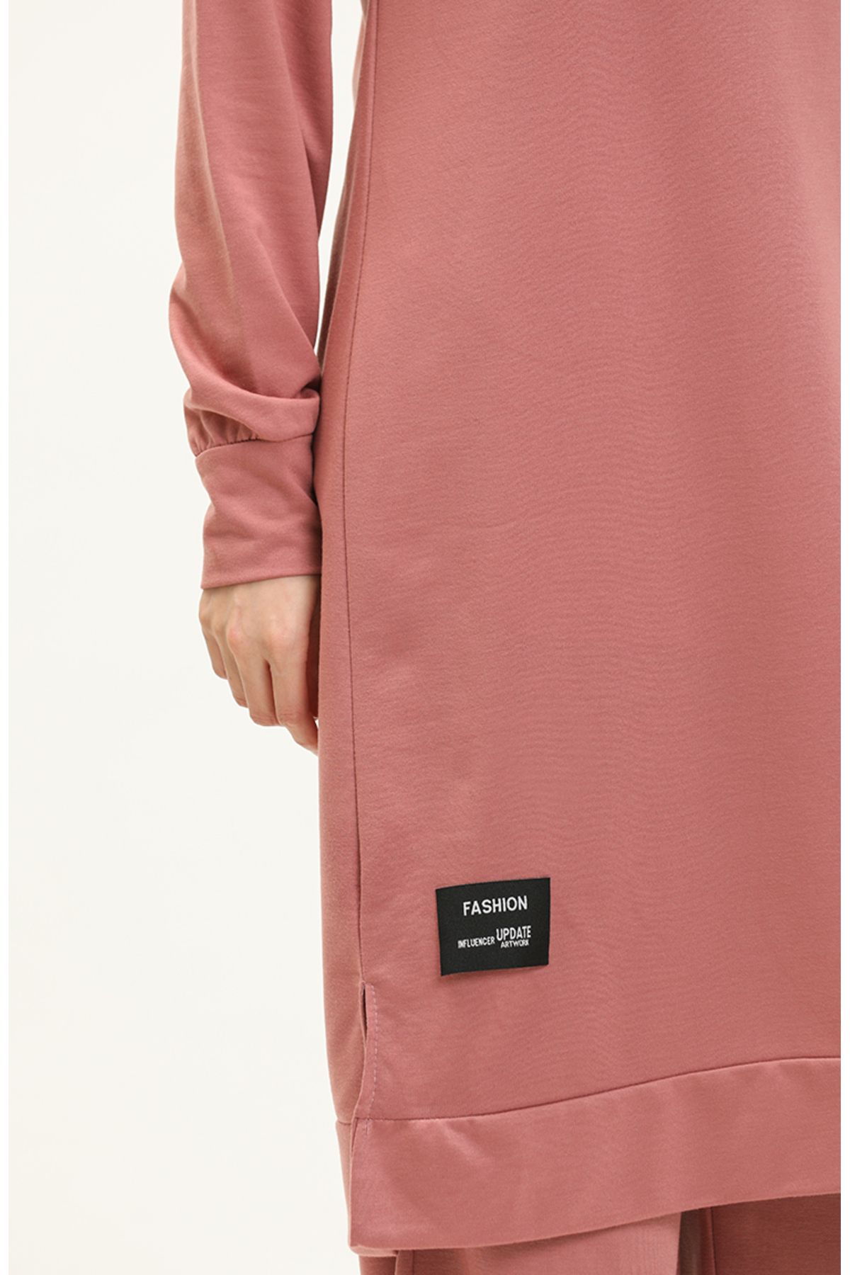 sefamerve-Dried Rose Two-String Tunic and Trousers Set - 0044-06 4