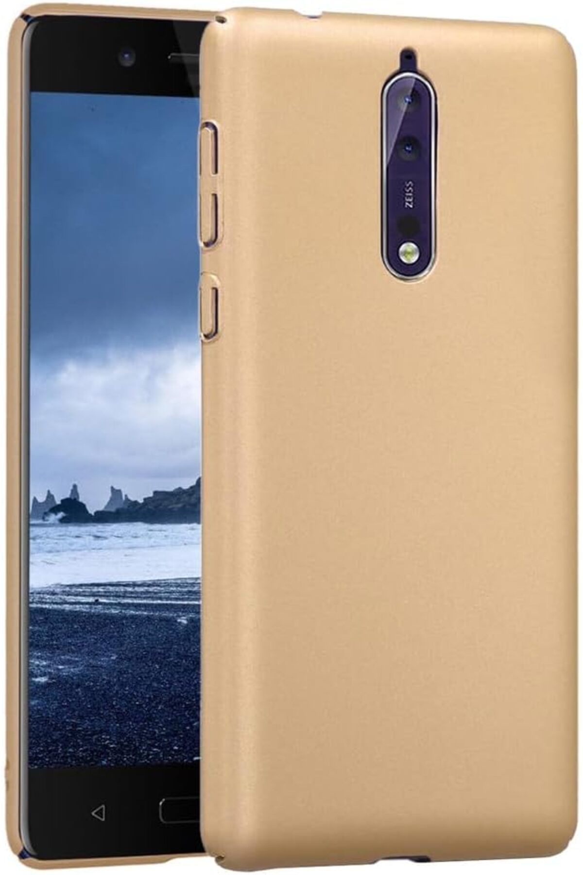 STOREMAX OZN 8 Uyumlu Sert Rubber Silikon Kılıf (Altın Rengi) OZNstre 1094633