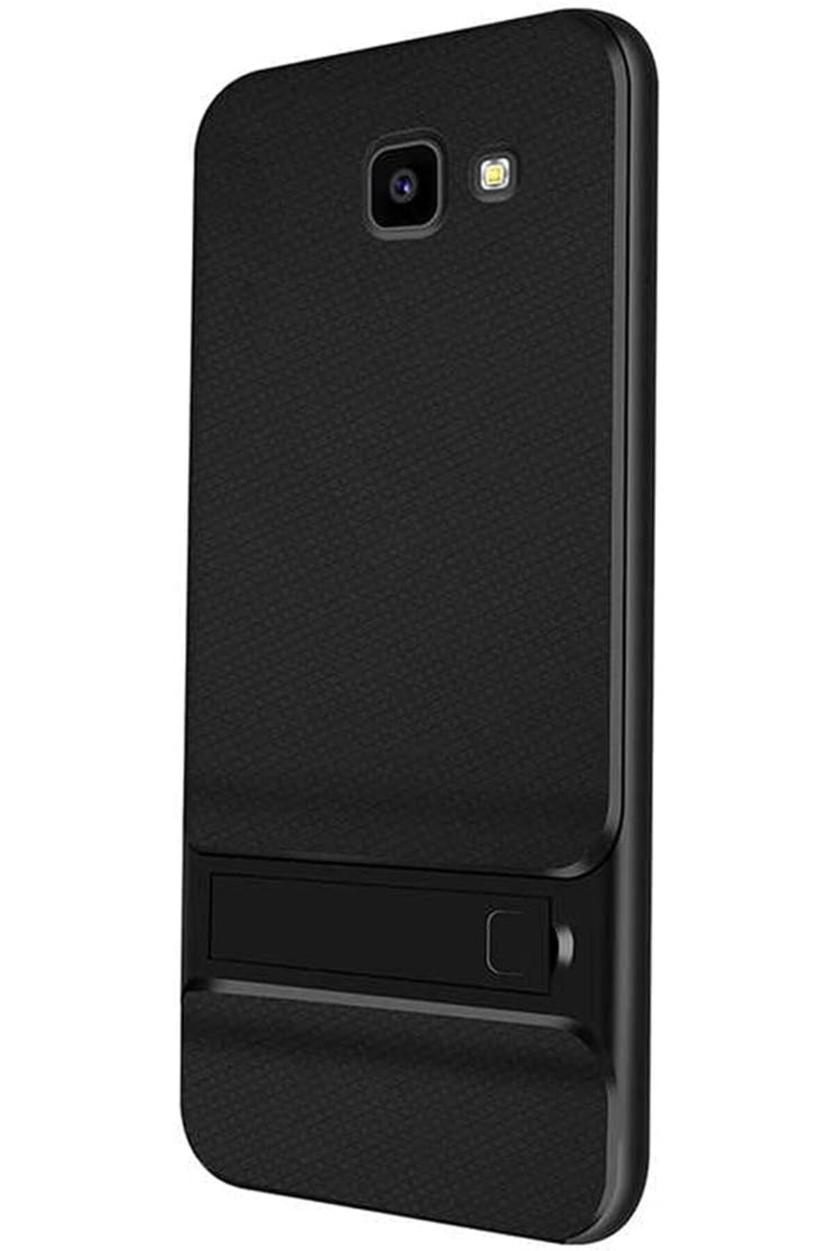 STOREMAX ELZ Galaxy İle Uyumlu J4 Plus Kılıf Standlı Verus Kapak, Siyah FRNTR 1127478