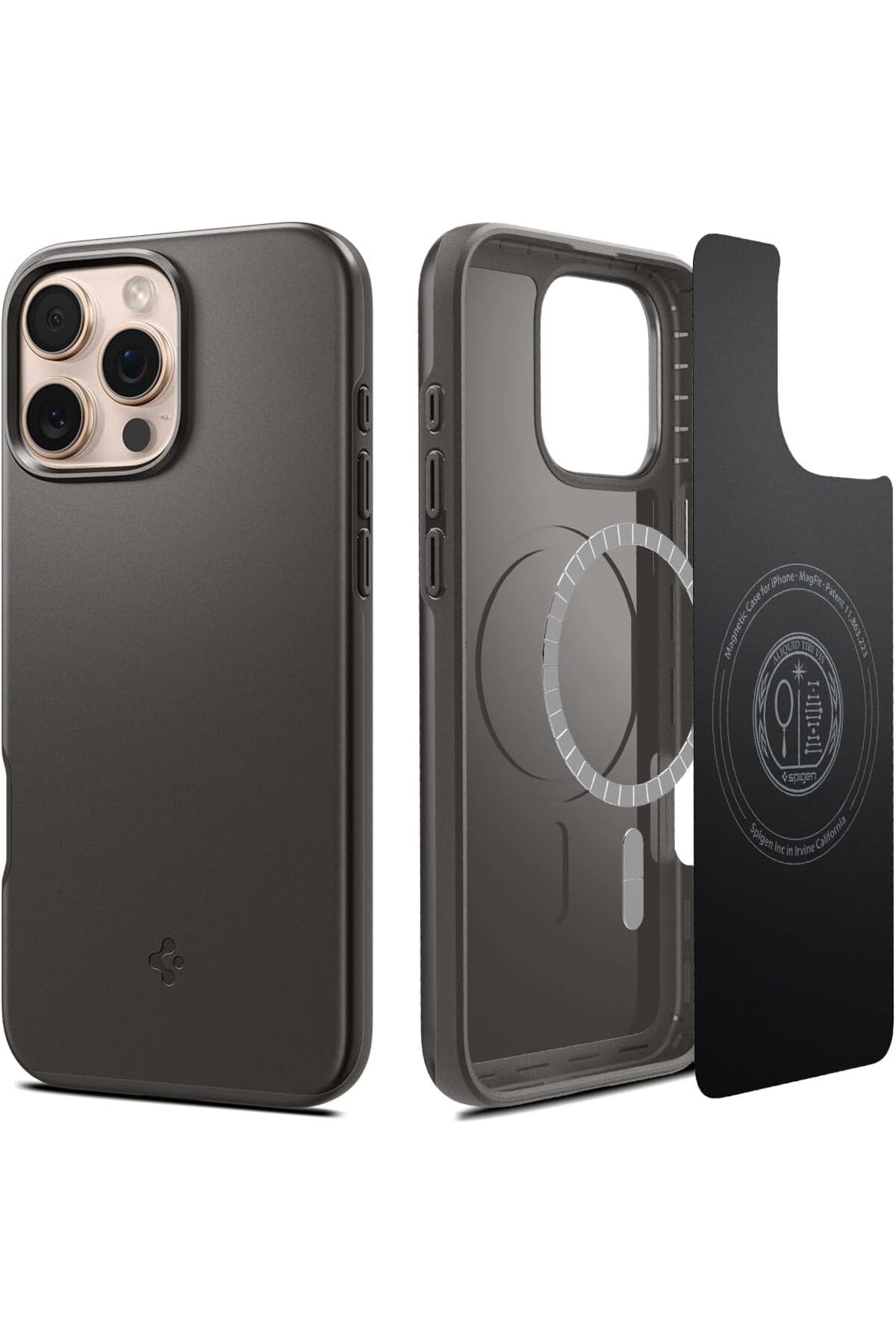 STOREMAX ELZ iPhone 16 Pro Max Kılıf Thin Fit MagFit MagSafe özellikli Gunmetal - ACS07979 FRNTR 1127478