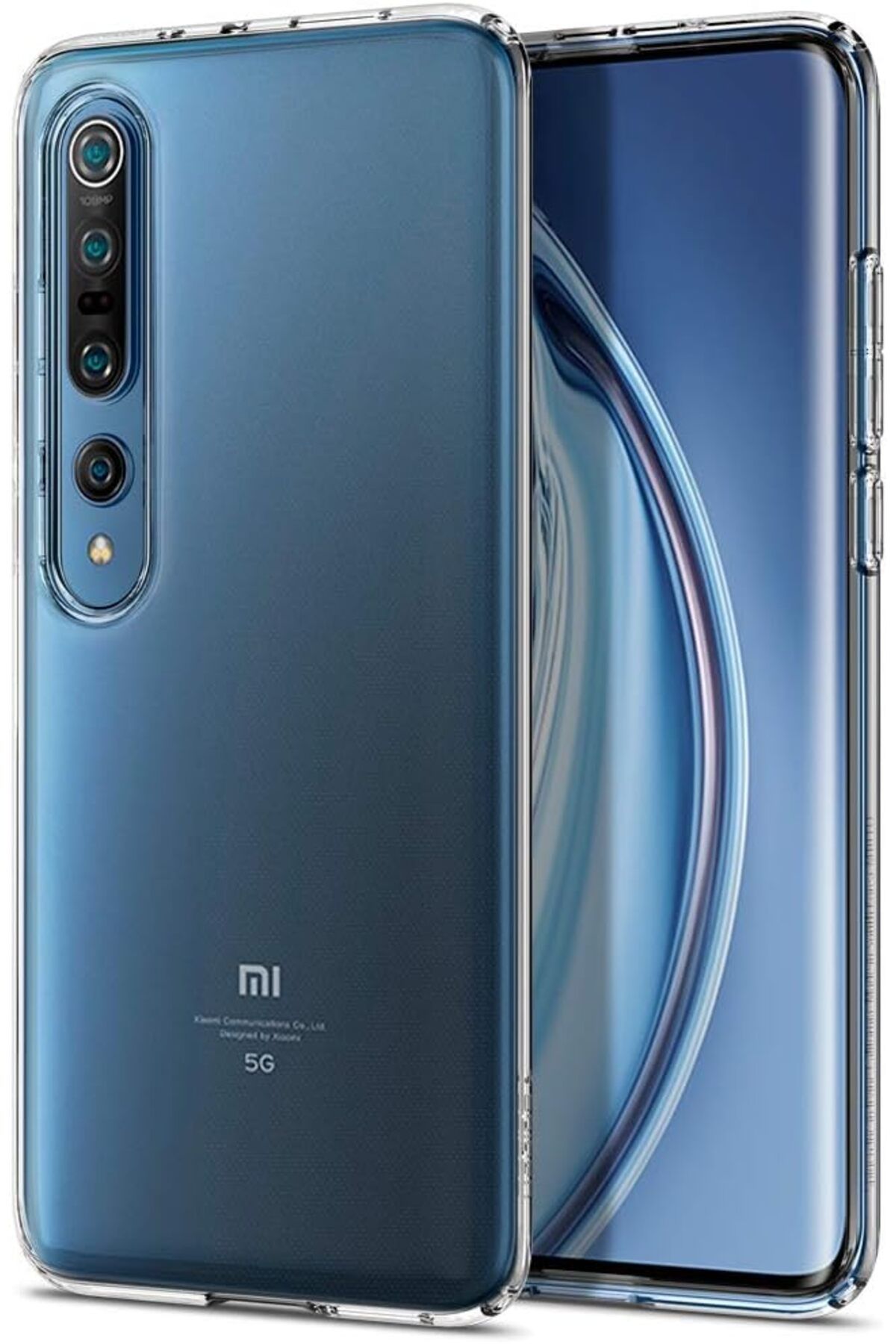 STOREMAX ile Uyumlu Xiaomi Mi 10 Pro / Mi 10 Kılıf Liquid Crystal 4 Tarafı Tam Koruma Crystal Clear - ACS