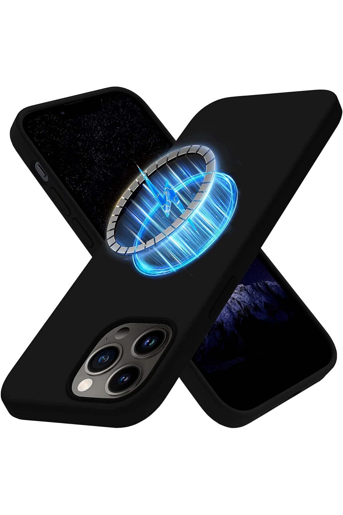 STOREMAX iPhone 11 Pro Max uyumlu Mikrofiber Astarlı, Lansman Silikon Kılıf, MagSafe uyumlu (Siyah) Trend