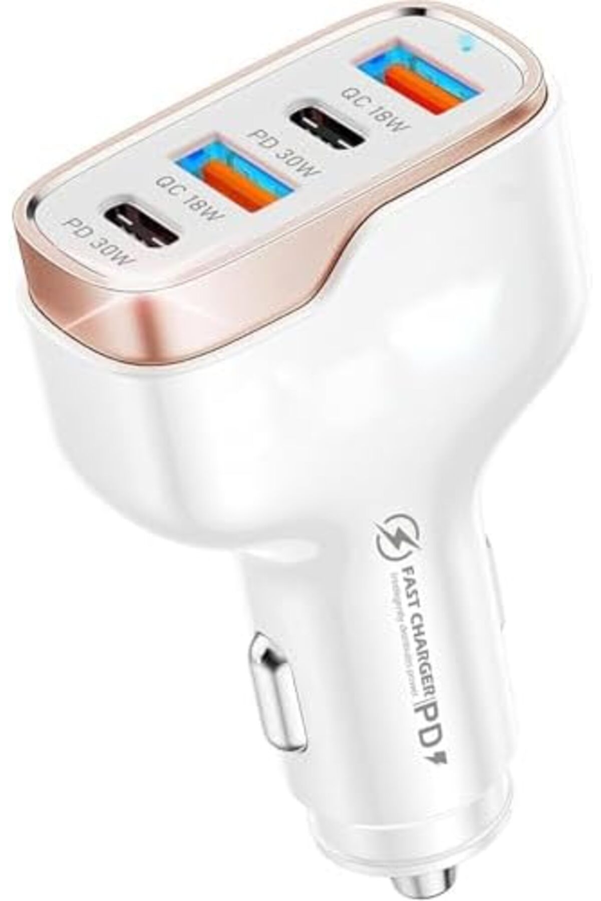 STOREMAX MT36 4 Portlu Type-C USB  Uyumlu Araç Hızlı Şarj Çakmaklık Adaptörü Toplamda 96W Şarj Gücü QC