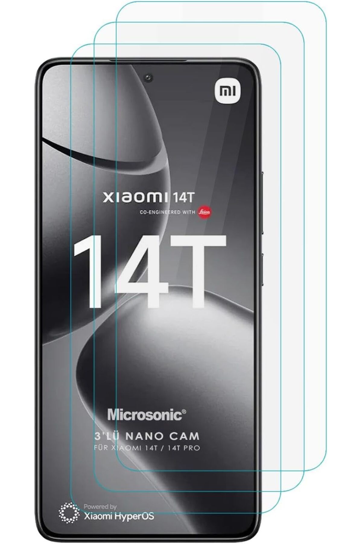 STOREMAX OZN Xiaomi 14T Screen Protector Nano Glass Cam Ekran Koruyucu (3`lü Paket) [14T ile Uyumlu Ekran Ko