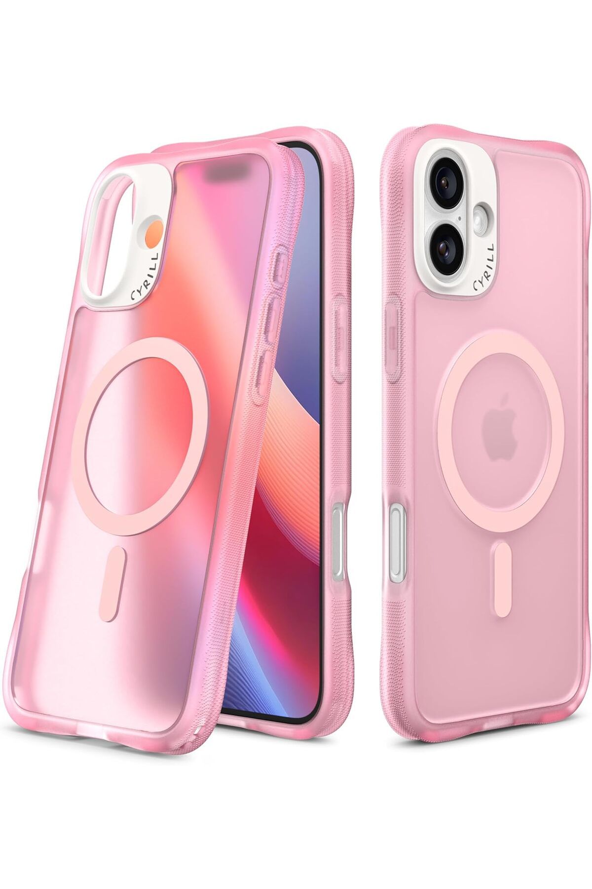 Mu Art Ahşap Mrt Ciel by CYRILL iPhone 16 Kılıf Ultra Sheer Mag MagSafe özellikli Baby Pink ACS08259 Art 87130