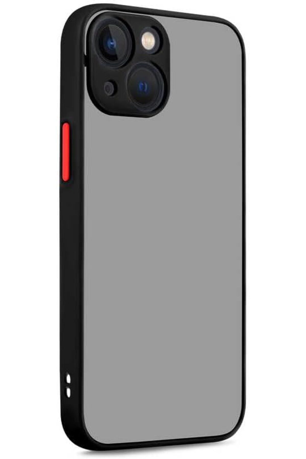STOREMAX ELZ GİYİM & AKSESUAR Iphone 14 6.1 Kenarları Renkli Kamera Korumalı Transparan Kılıf (Siya