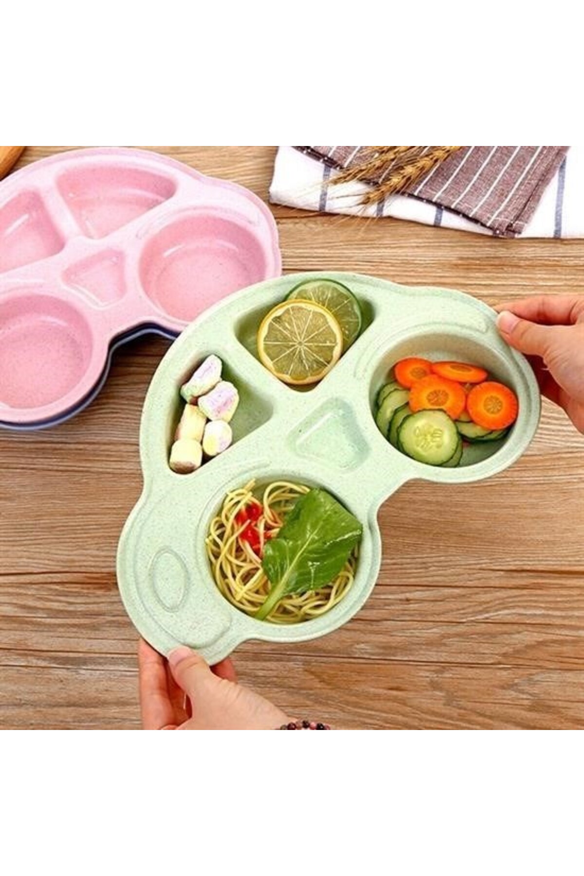 Leyaton Bebekler İçin Araba Şeklinde Sevimli Mama Tabağı Çocuk Tabldot LWLHM-RSYT34 fotoğrafı 5 (önizleme)