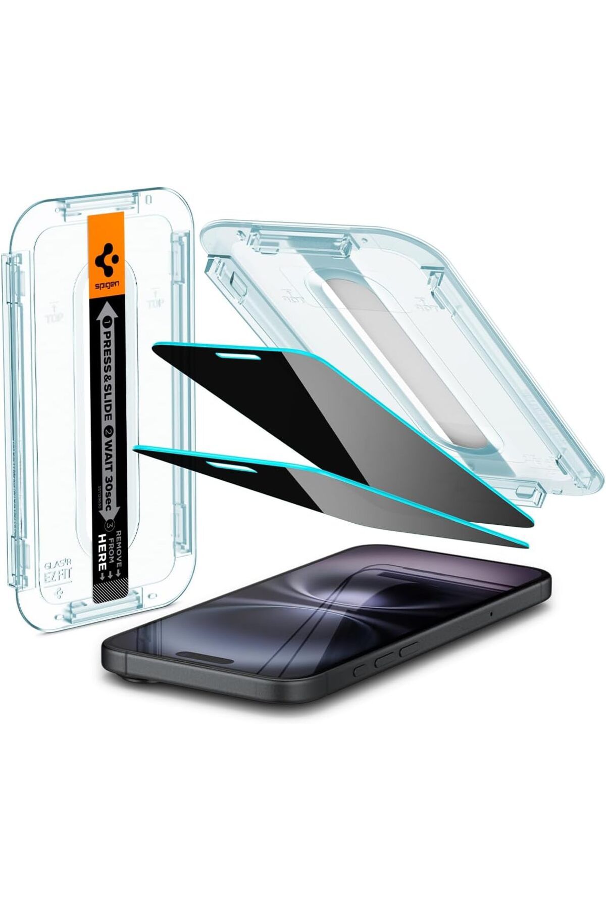 STOREMAX OZN iPhone 16 Plus / iPhone 15 Plus Hayalet Cam Ekran Koruyucu Kolay Kurulum Glas.tR EZ Fit Privacy