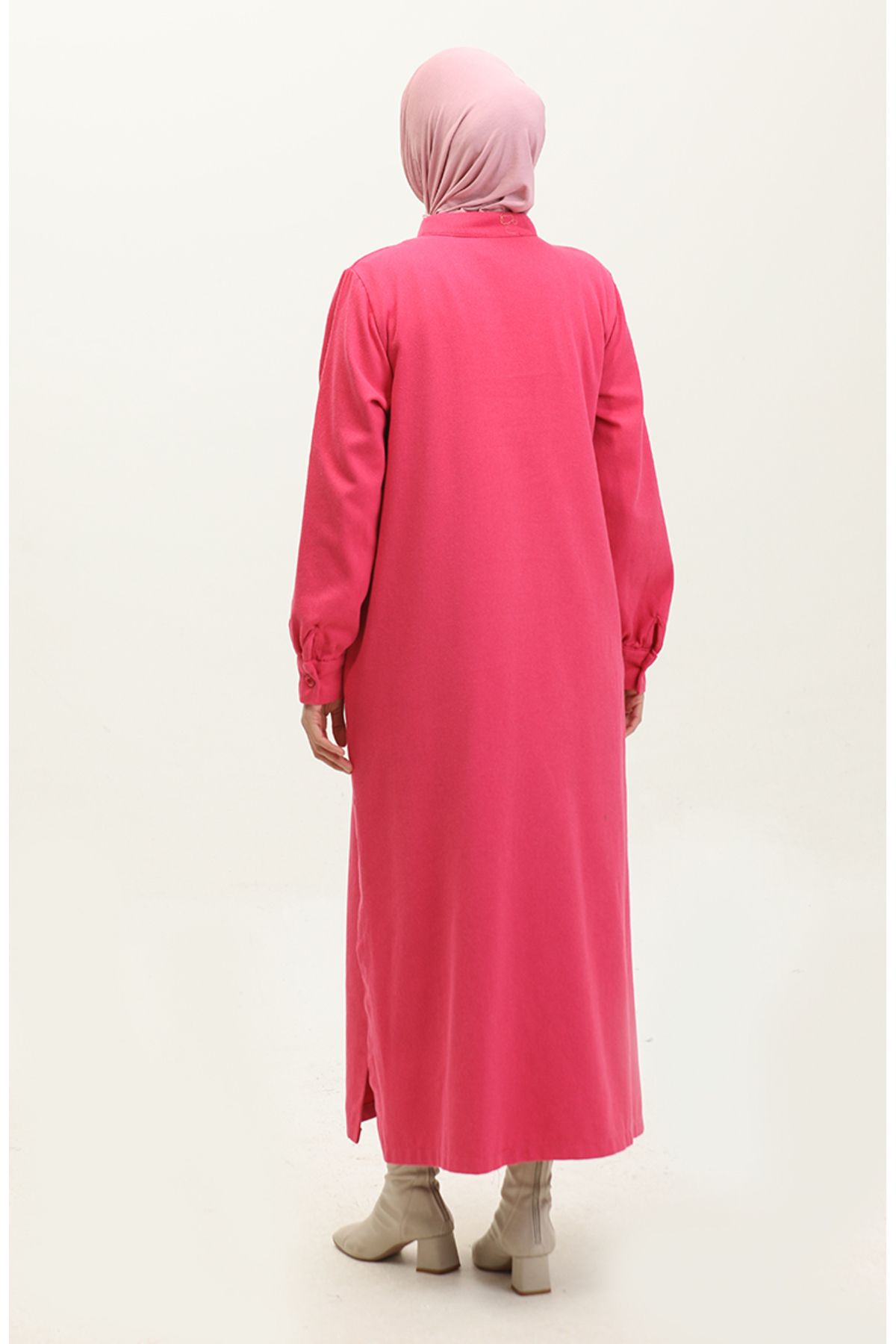 sefamerve-24K2023-06 Fuchsia Gabardine Cap - Buttoned 6
