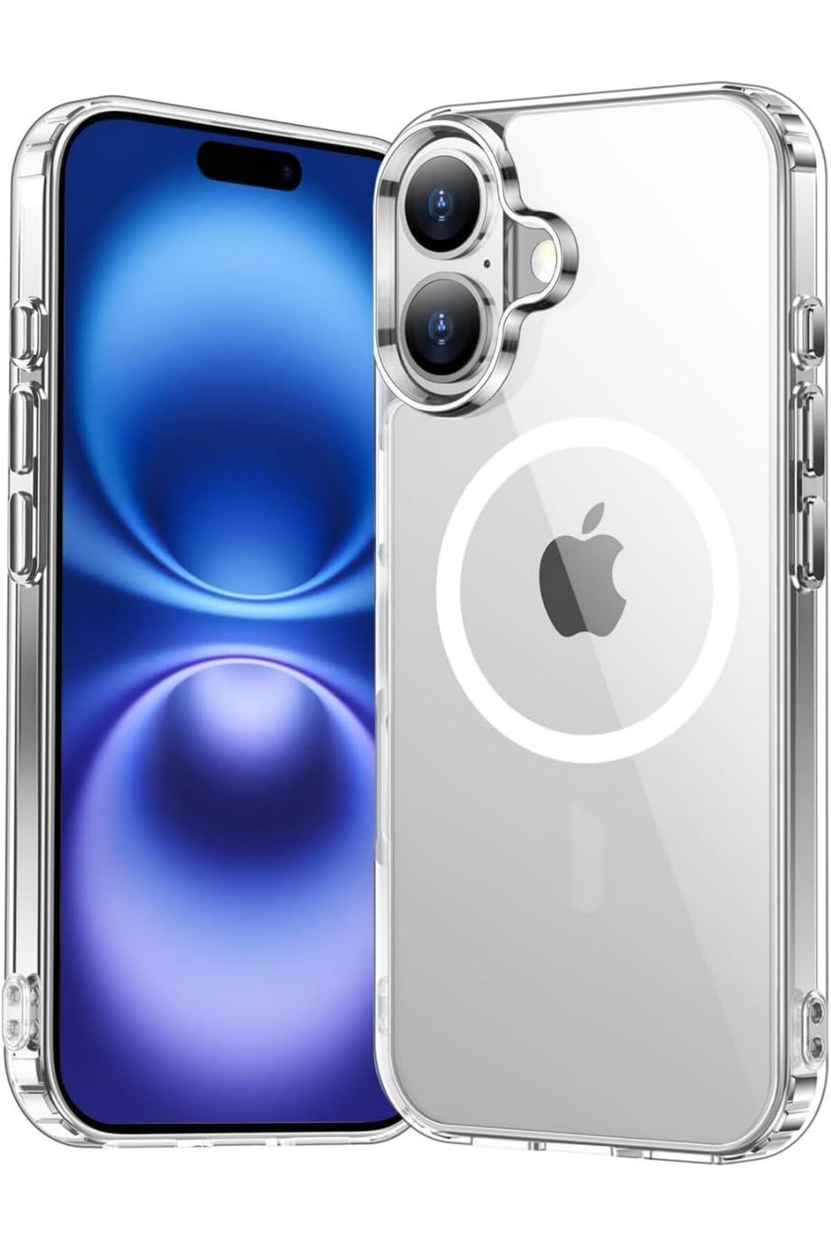 STOREMAX Rom Aksesuar iPhone 16 Serisi ile Uyumlu Kılıf - Magsafe Şarj Özellikli | Şeffaf Sert PC Embos