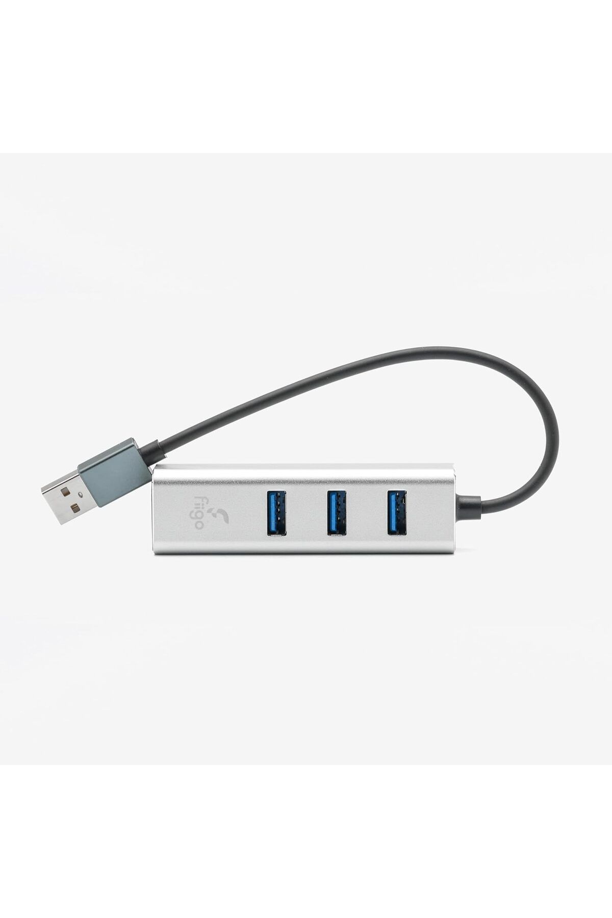 Mu Art Ahşap Mrt USB to LAN ve 3x USB Alüminyum Adaptör Gümüş Art 871301
