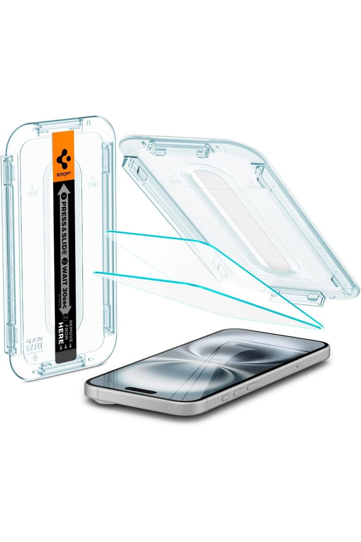 STOREMAX OZN iPhone 16 Plus / iPhone 15 Plus Cam Ekran Koruyucu Kolay Kurulum Glas.tR EZ Fit Slim HD (2 Adet)