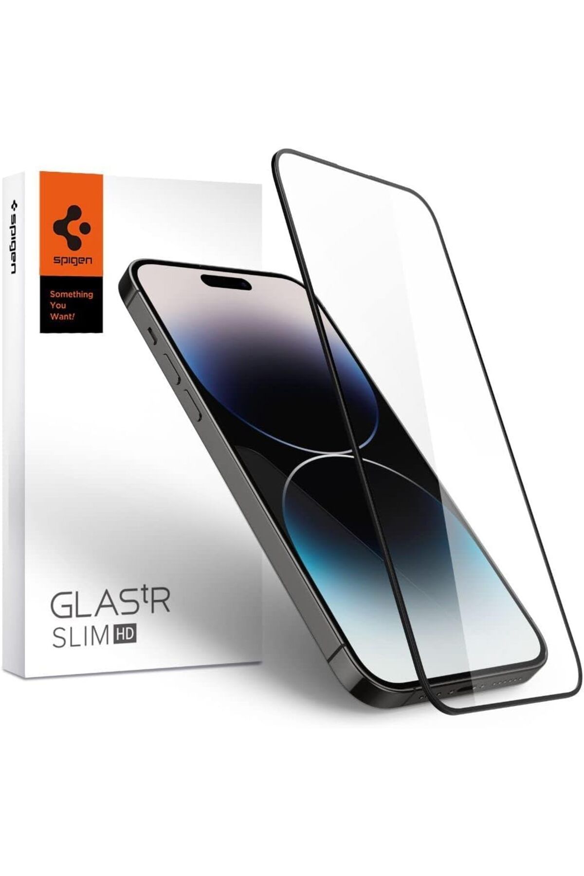 STOREMAX OZN iPhone 14 Pro Max Cam Ekran Koruyucu Tam Kaplayan Glas.tR Slim Full Cover Black - AGL05209 OZNst