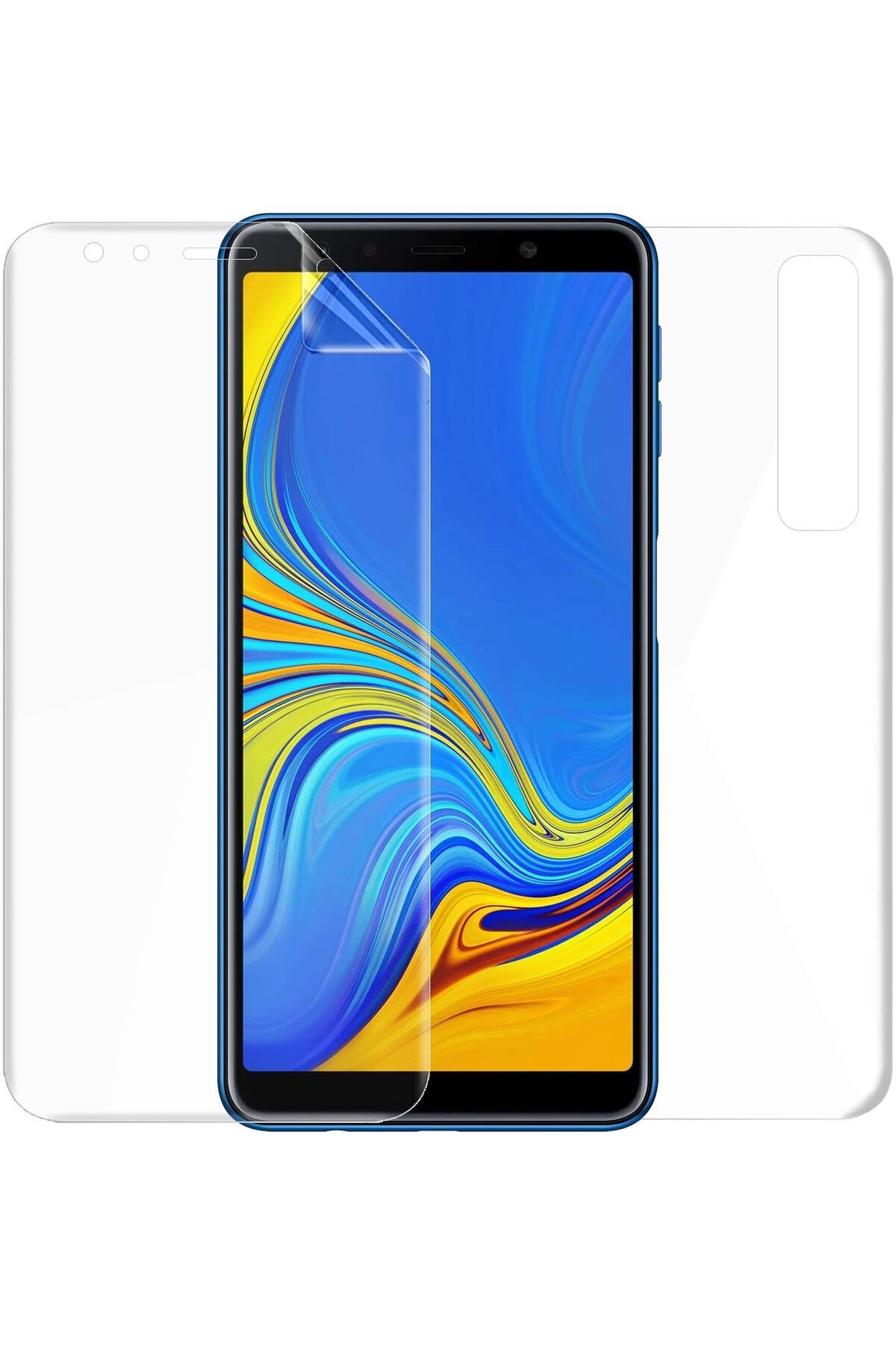Mu Art Ahşap Mrt Galaxy A7 2018 Ön + Arka Kavisler Dahil Tam Ekran Kaplayıcı Film Art 871301