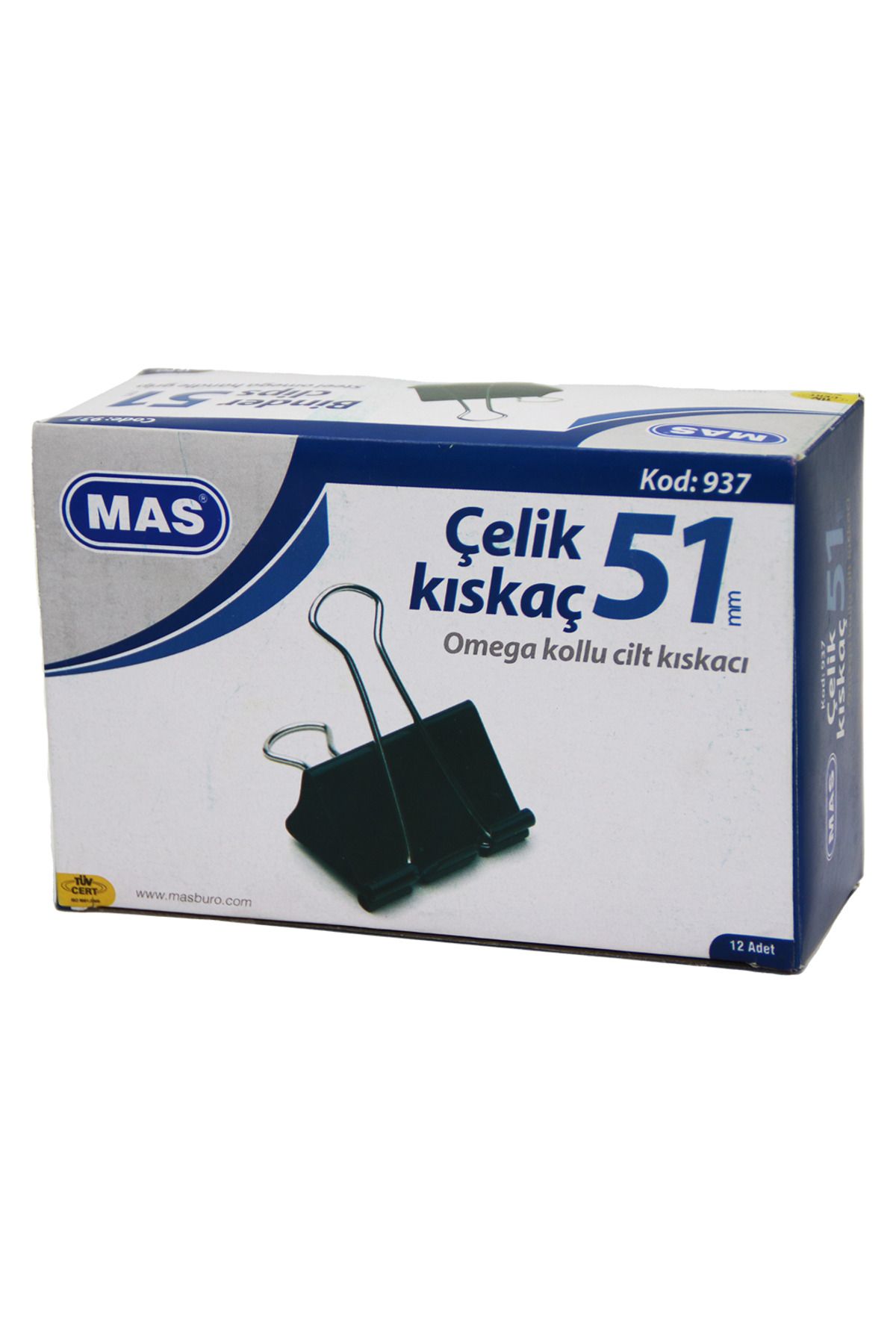 STOREMAX ÇELİK KISKAÇ 51MM 12 PARÇA OMEGA KOLLU CİLT KISKAÇI ELZFRNTR 1127478