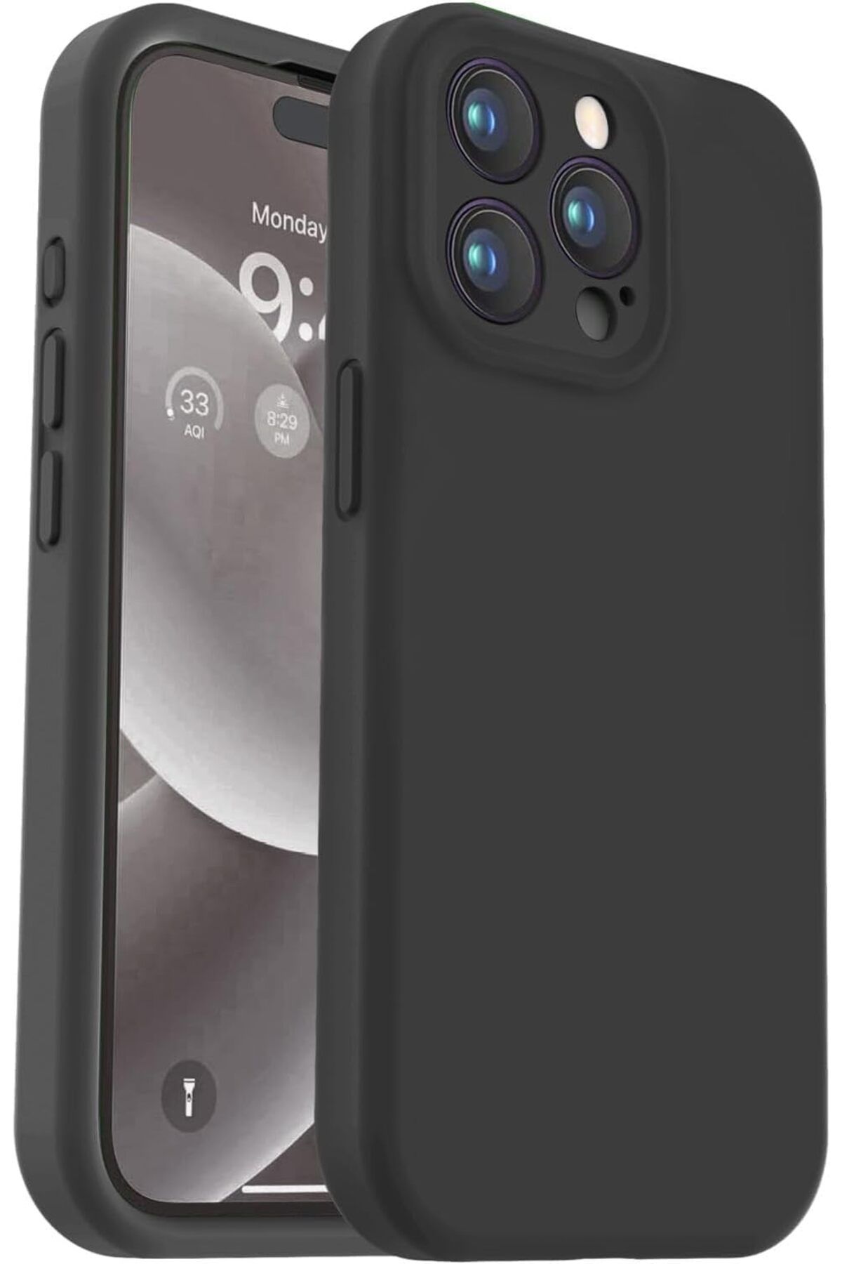 STOREMAX Ezg iPhone 15 ile uyumlu, Kamera Korumalı Kılıf, Lens ve Ultra Güçlü Koruma Kılıf (Siyah) Ez