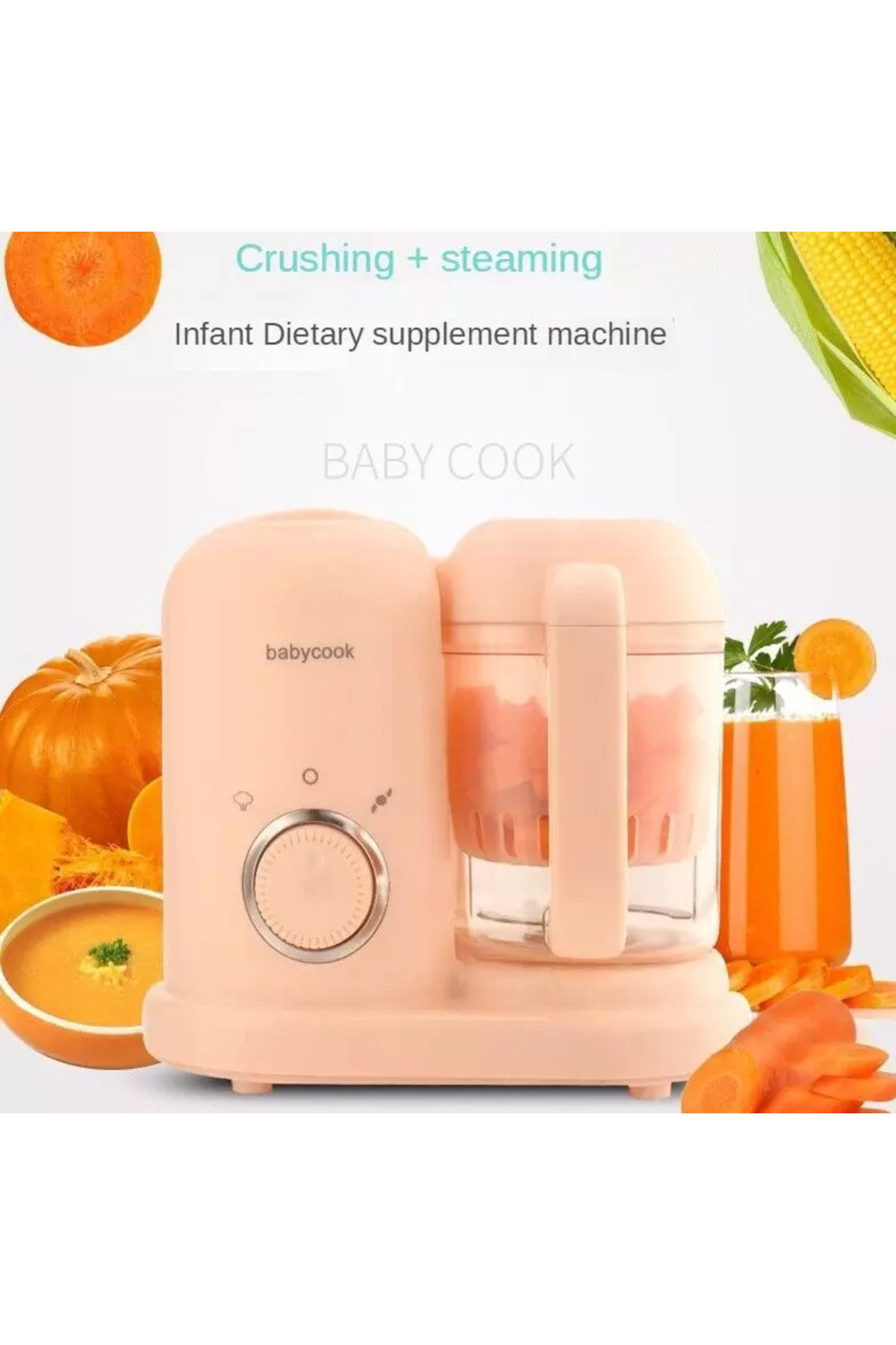 fulina-3 in 1 Electric Baby Food Maker, Soft Steamer Cooking, Processor, Blender, Cooker, Food for Baby 5