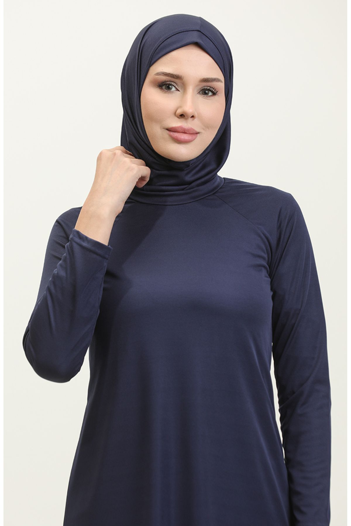 sefamerve-Costum de baie Hijab Bleumarin - Model 2401-01 3