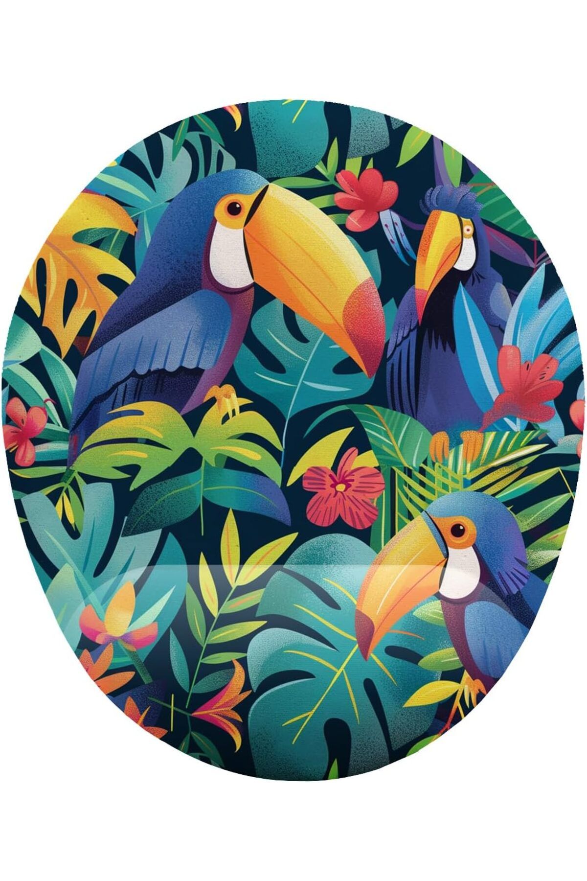 Mu Art Ahşap Mrt fikirler Tropik Tukan Kuşu Bilek Destekli Mouse Pad Art 871301