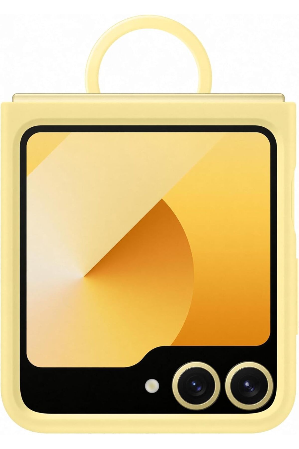 STOREMAX SRT Galaxy Z Flip 6 Yüzüklü Silikon Kılıf - Sarı FxYM 1126906