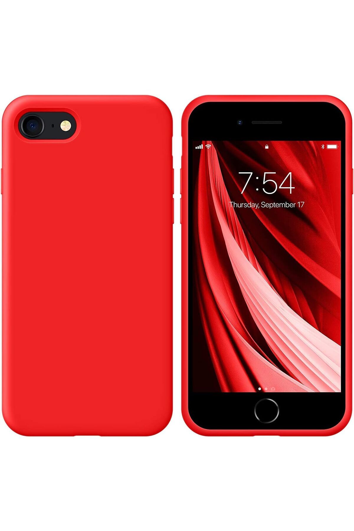 STOREMAX Iphone 7/8 SE 2020 Uyumlu Kadife Lansman Silikon Kılıf Şok Emici Full Kasa Koruma Sağlayan
