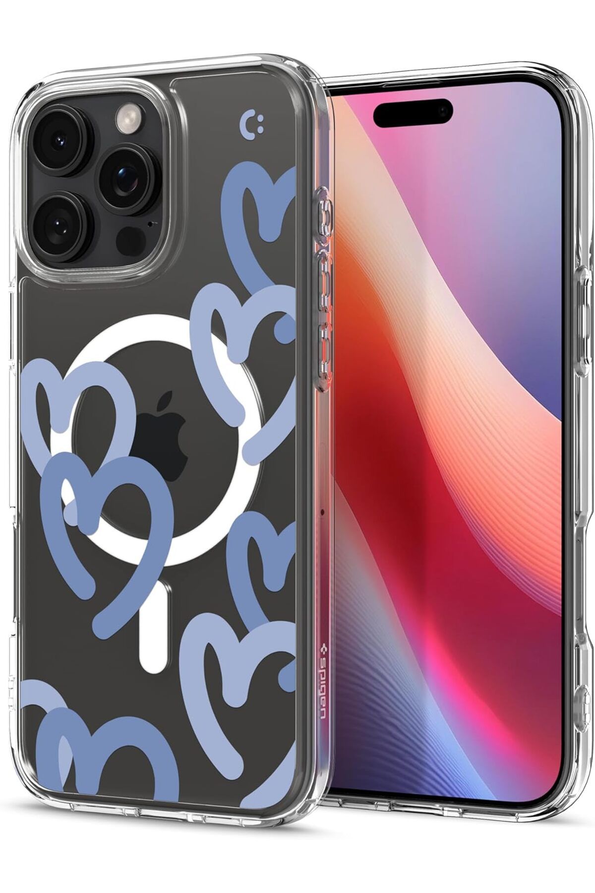 STOREMAX ELZ iPhone 16 Pro Max Kılıf Ultra Hybrid MagFit MagSafe özellikli Hearts Denim - ACS08273 FRNTR 1