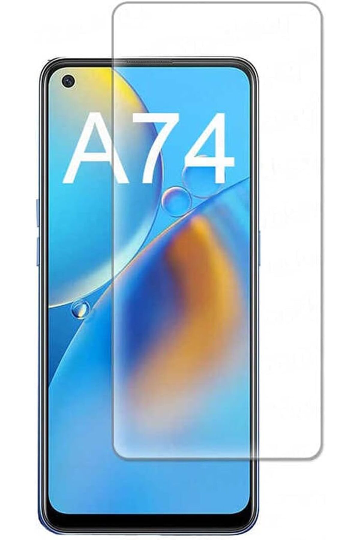STOREMAX OZN Oppo A74 4G Zore Maxi Glass Temperli Cam Ekran Koruyucu, Şeffaf OZNstre 1094633