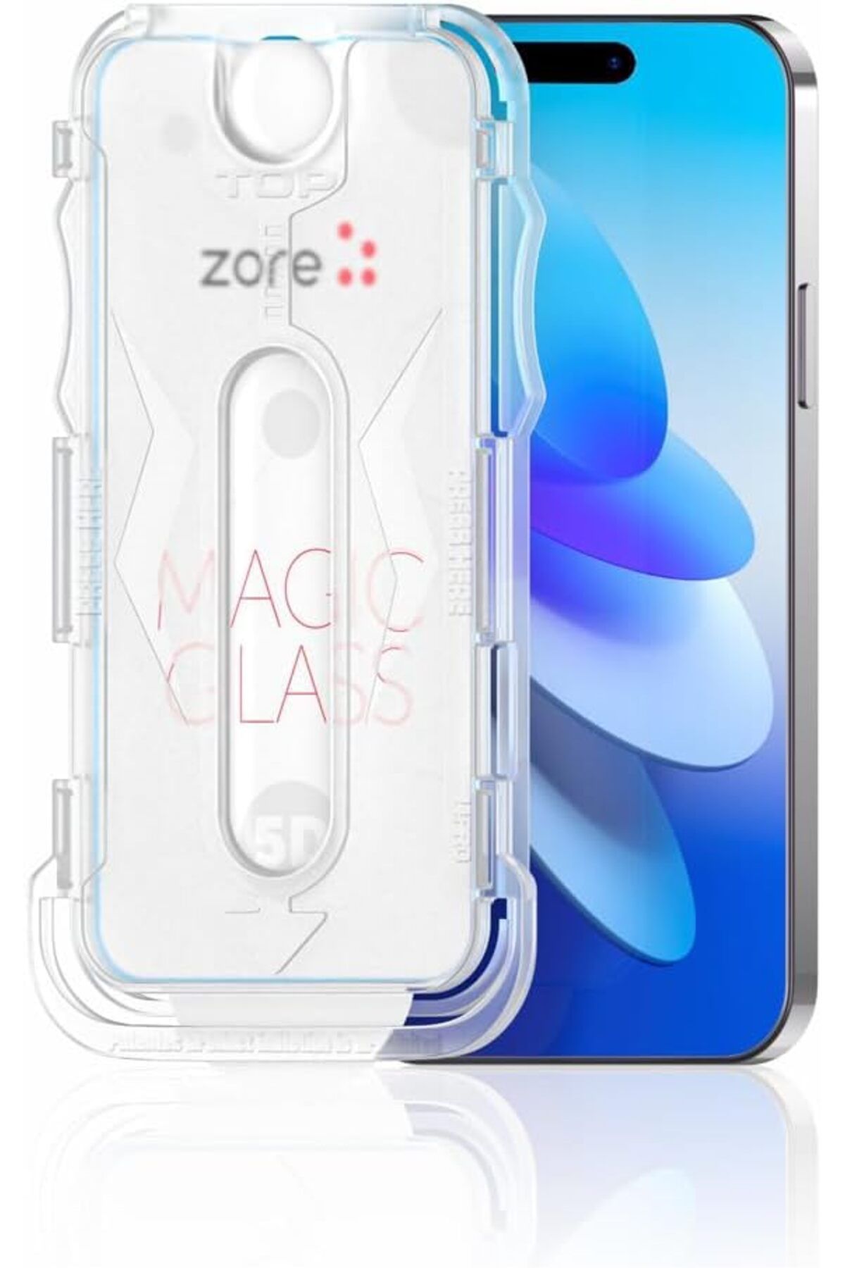 STOREMAX OZN İle Uyumlu iPhone 16 Pro Max ZORE Kolay Uygulama Aparatlı 5D Magic Glass Cam Ekran Koruyucu Ş