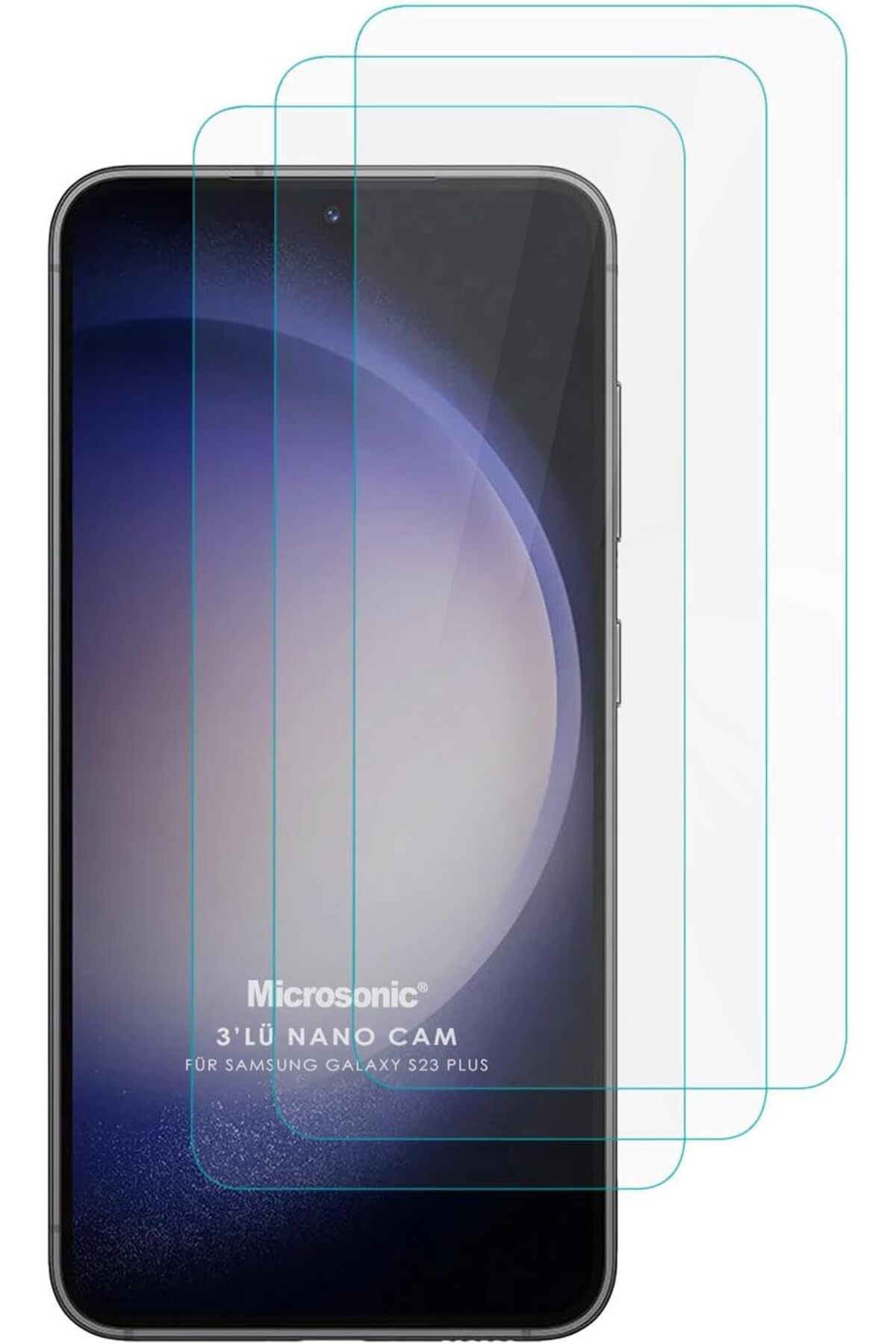 Mu Art Ahşap Mrt Galaxy S23 Plus Screen Protector Nano Glass Cam Ekran Koruyucu (3`lü Paket) [Galaxy S23 Plus il