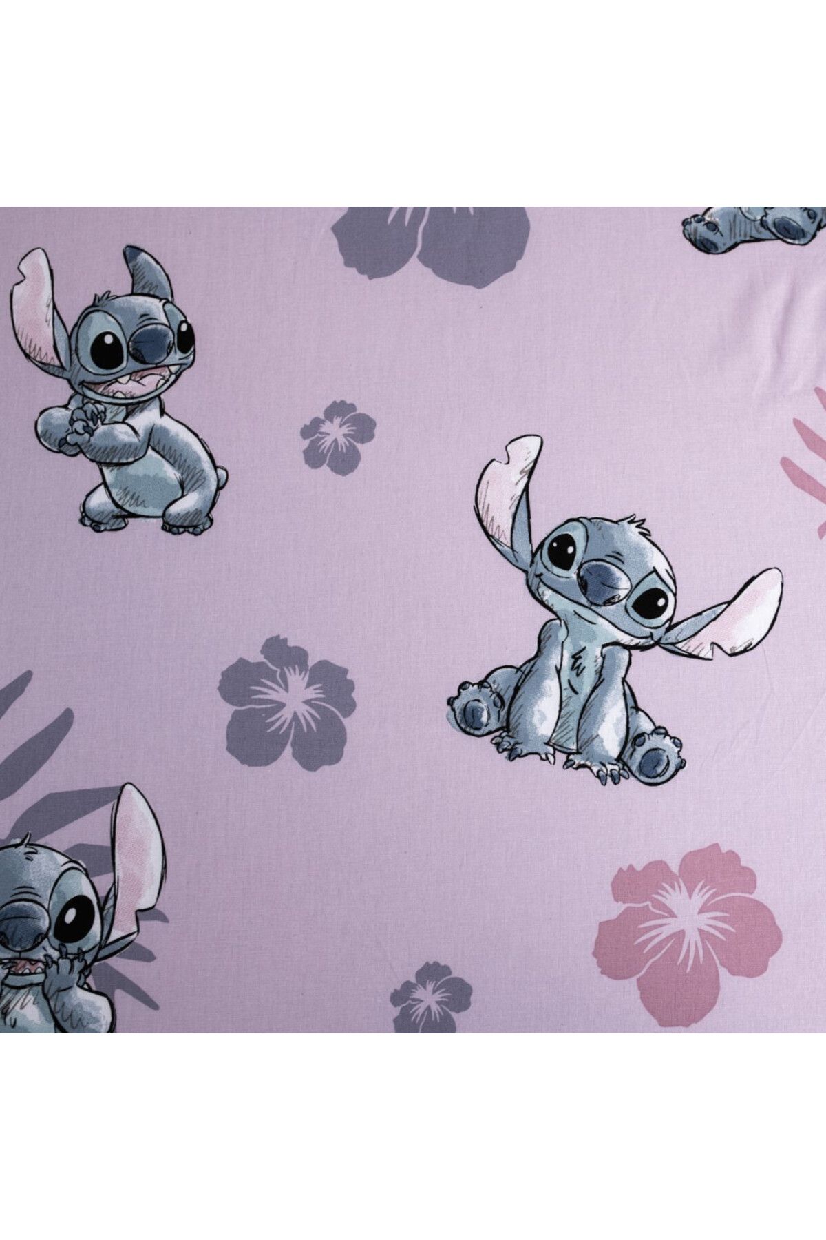 Stitch-Cearceaf, cu margini elastice, multicolor, 100% bumbac, 90x200 cm, Stitch 3