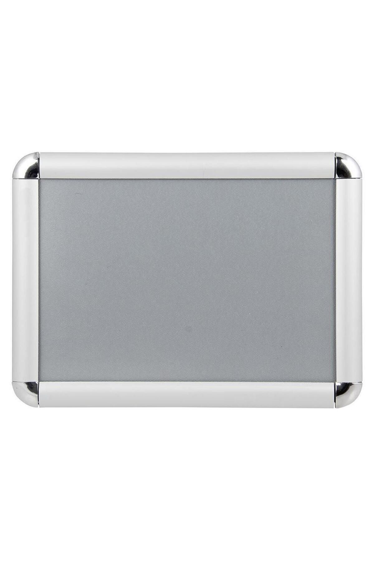 İnter-İnter İntd-A4 Display Aluminium Rondo Corner Frame (25 mm) A4 - Metallic Gray 1