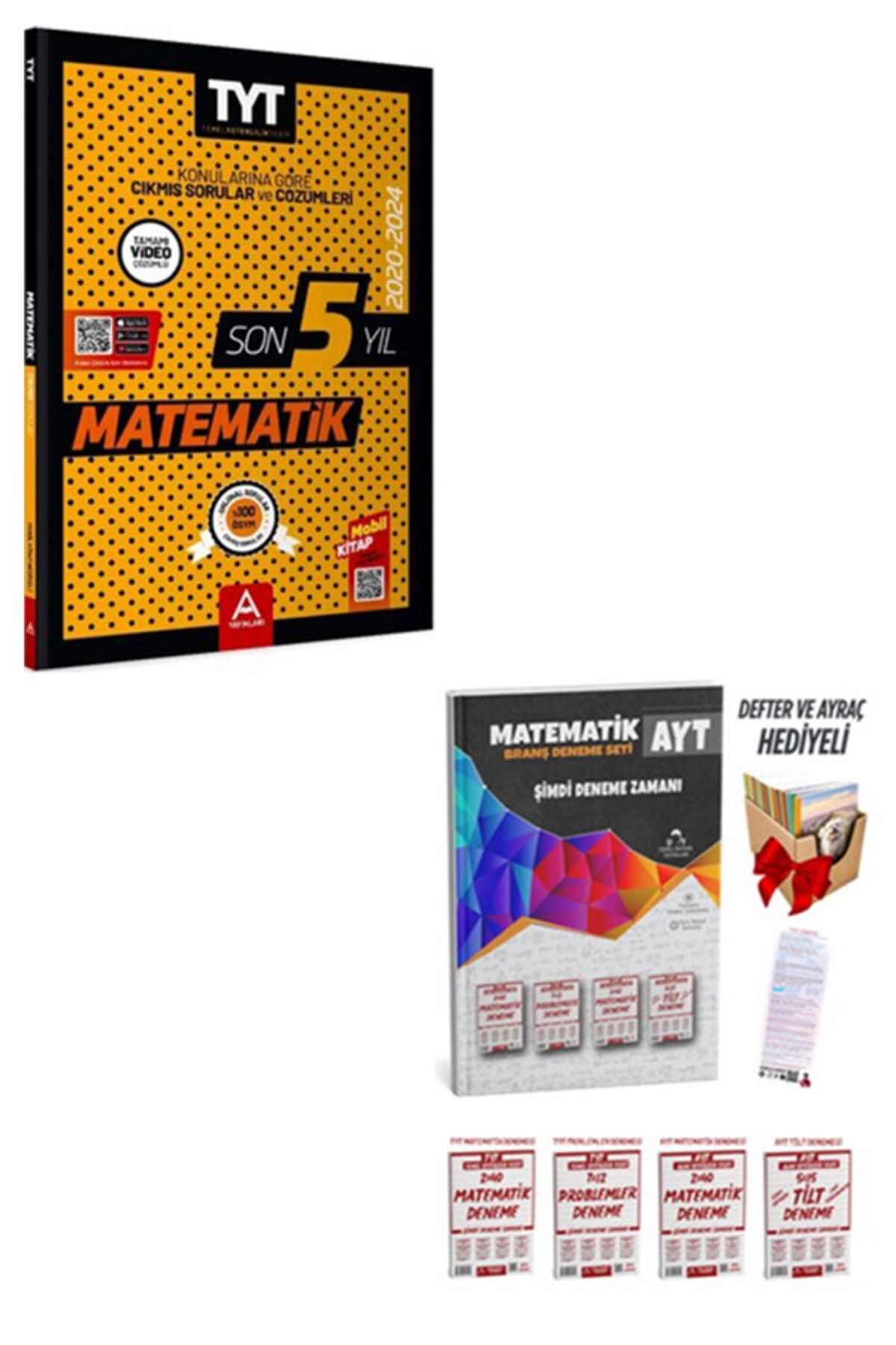 A Yayınları 2025 TYT AYT Matematik 5 Yıl Çıkmış ve Deneme Seti