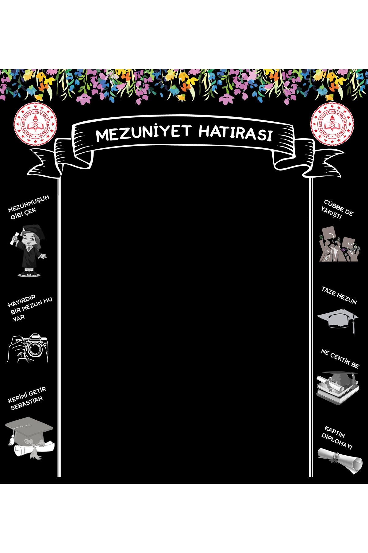 WITH YOU 12 Mezuniyet hatirasi branda baskı 240X270 cm