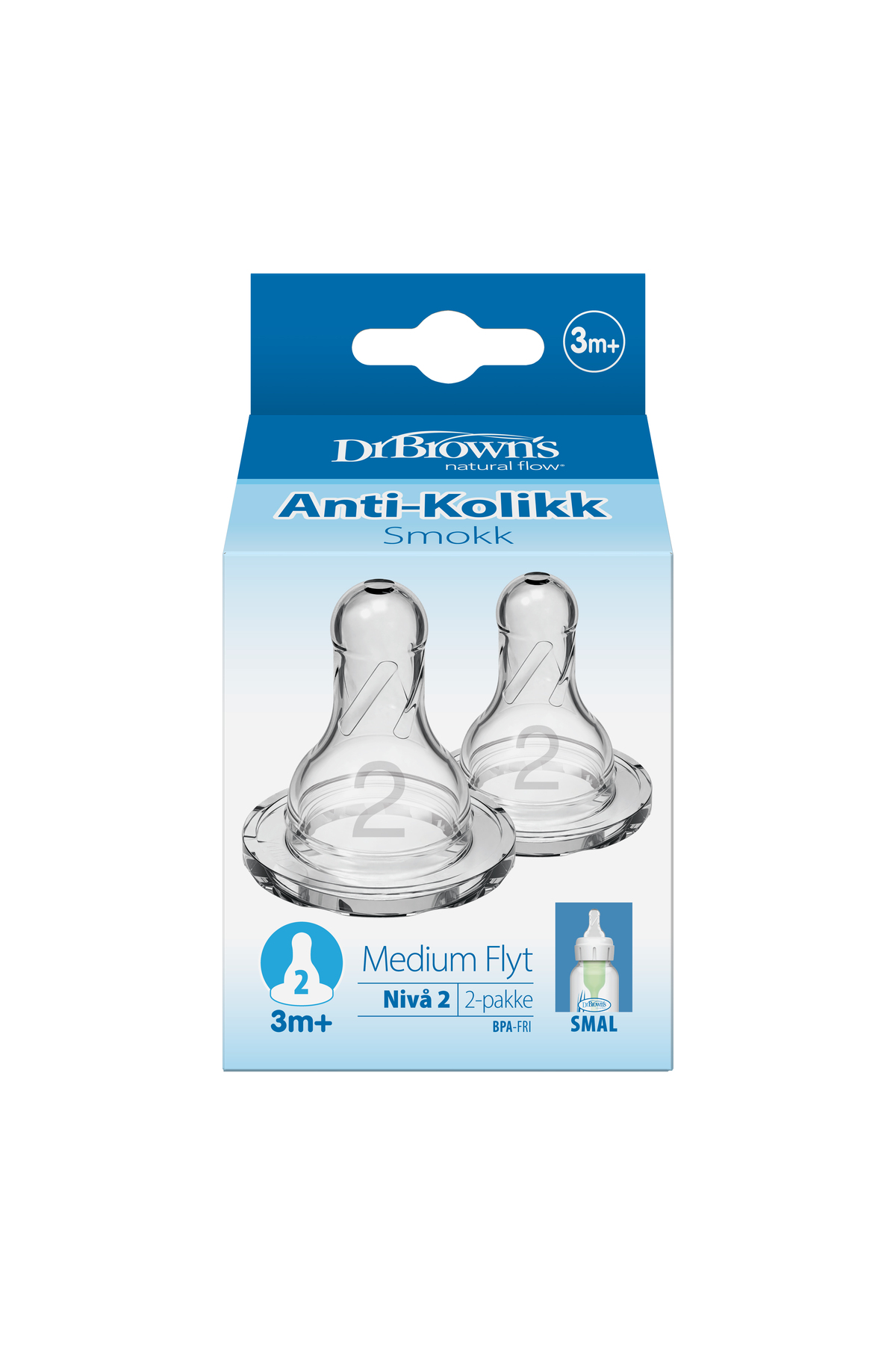 Dr.Brown's 2. Seviye Dar Ağız Options Silikon Biberon Emziği, Ikili Paket fotoğrafı 4 (önizleme)