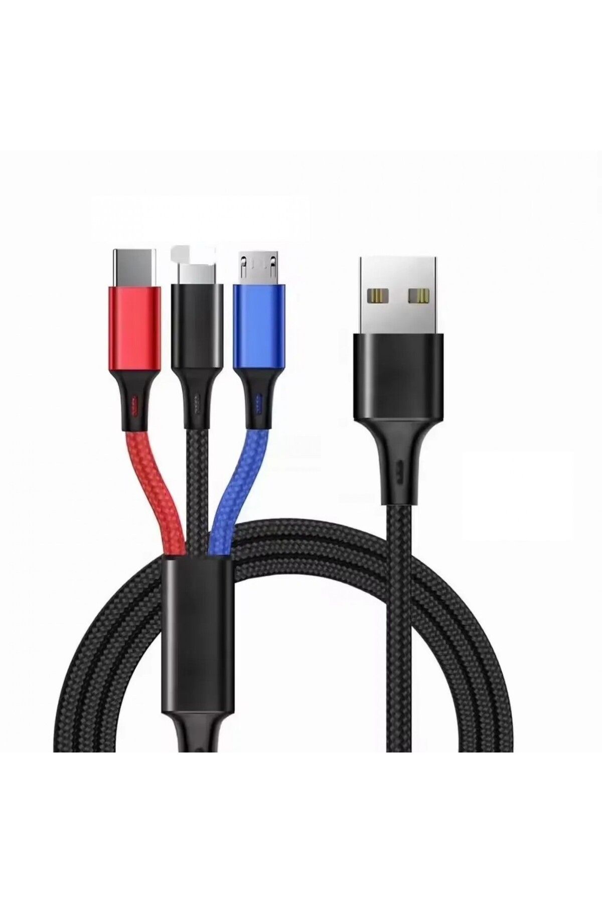 Hobimtek Hp-11 3 in 1 Hızlı Şarj Kablosu 2.4A 120 Cm Type-c Usb Micro iPhone iPad Huawei Data kablo