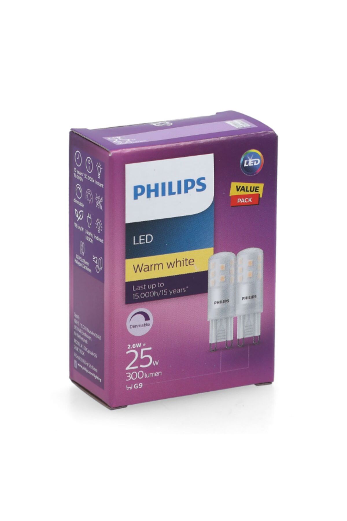 Philips-2-Piece Dimmable G9 LED Capsule 3