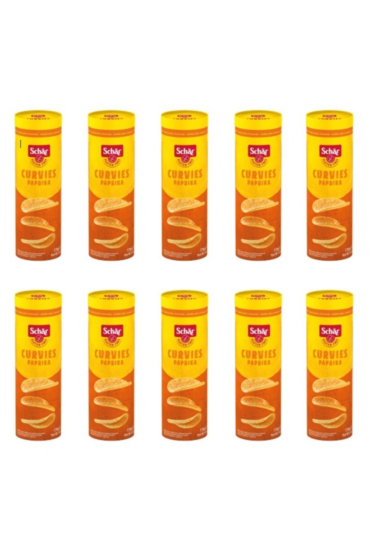 Schar Glutensiz Patates Cipsi Curvies Paprika 170 G 10 Lu Paket