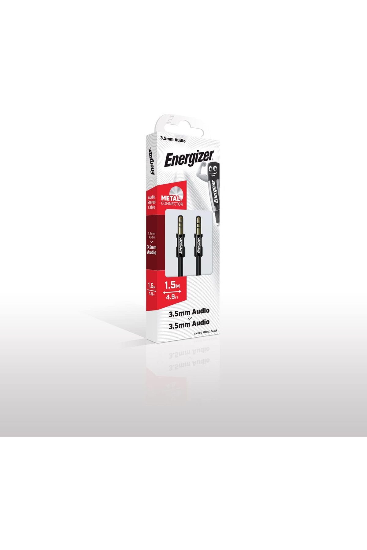 Energizer-- Adapter Audio Jack/Jack - Universal Stereo Cable for Audio Devices - Black 9