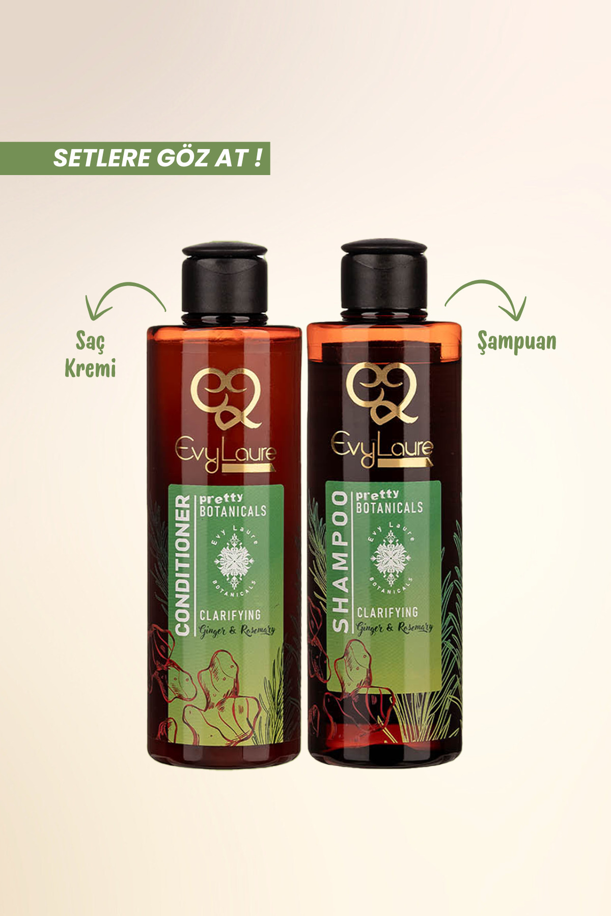 EvyLaure-Botanical Conditioner |   Enriched with Natural Ginger and Rosemary Extracts |   225ml 6