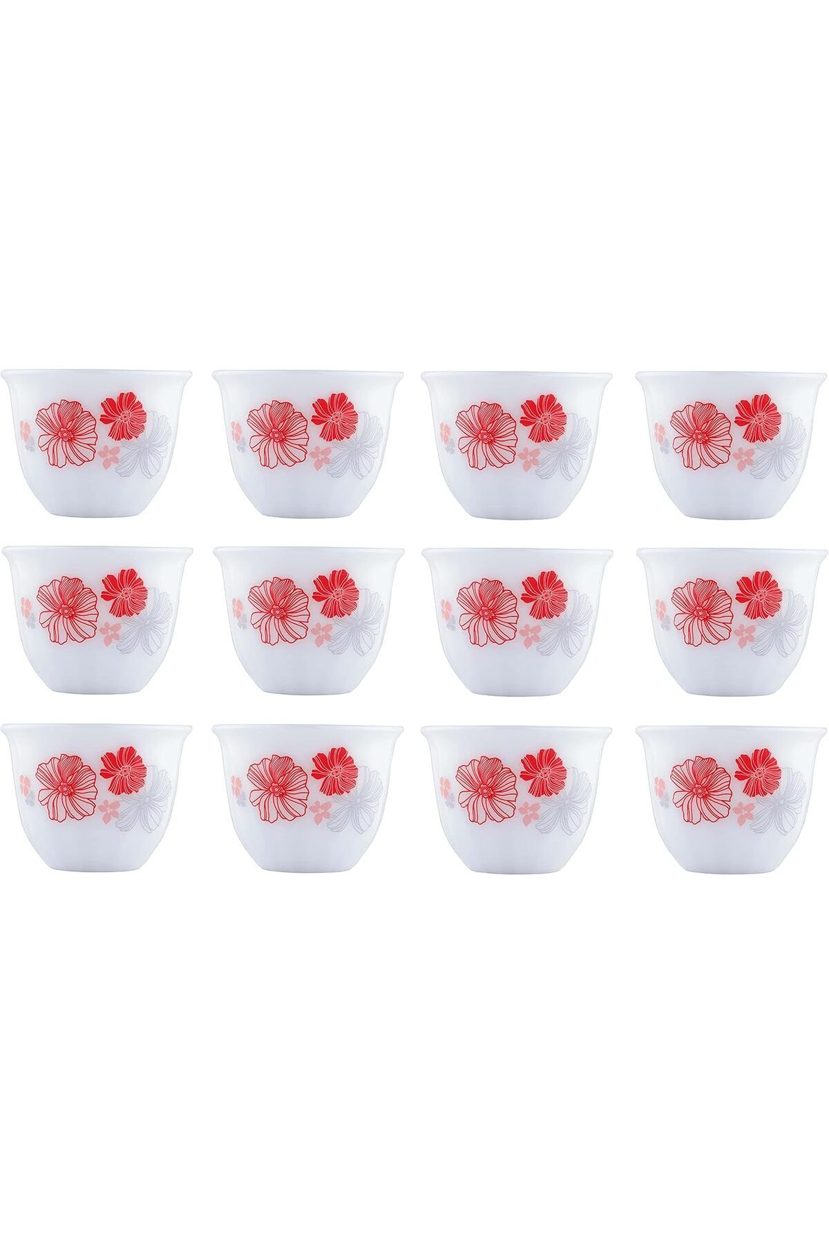 ALSAIF-Java Cup Set 12 Pieces By Al Saif, White/red, Size: L, K65173/2/l 1