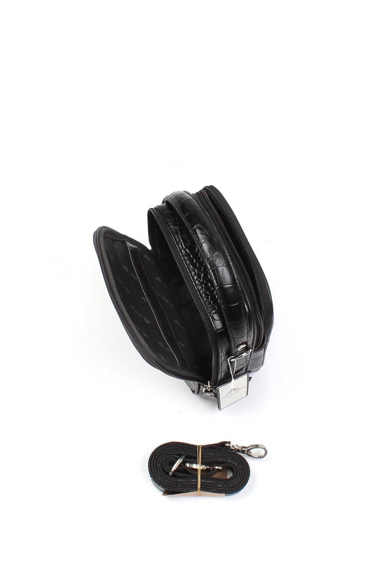 Aka-Leather Black Hand and Shoulder Bag 347 12 4