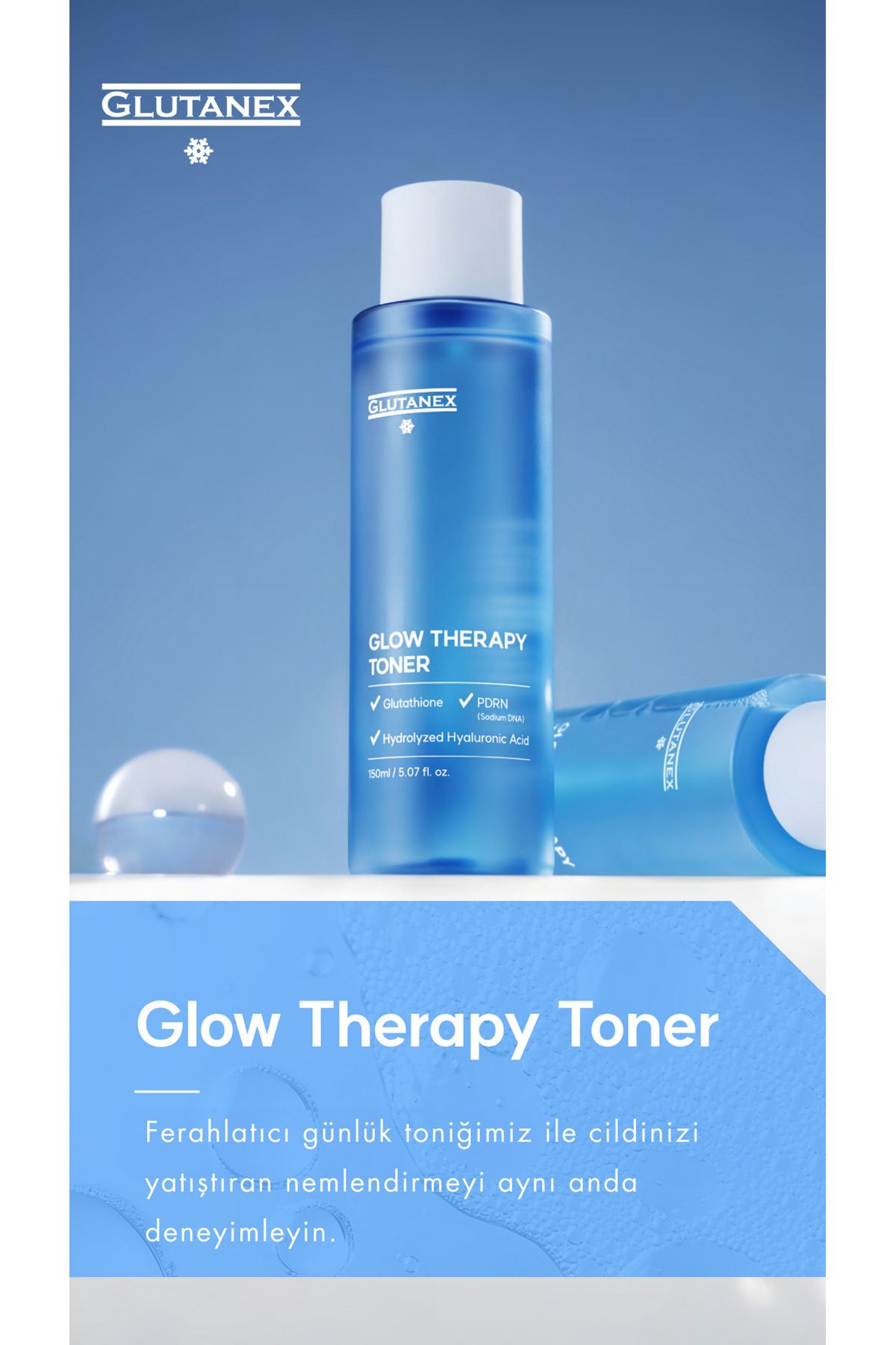 GLUTANEX Pdrn Içerikli Aydınlatıcı Tonik Glutatyonlu Nemlendirme Etkili 150 ml