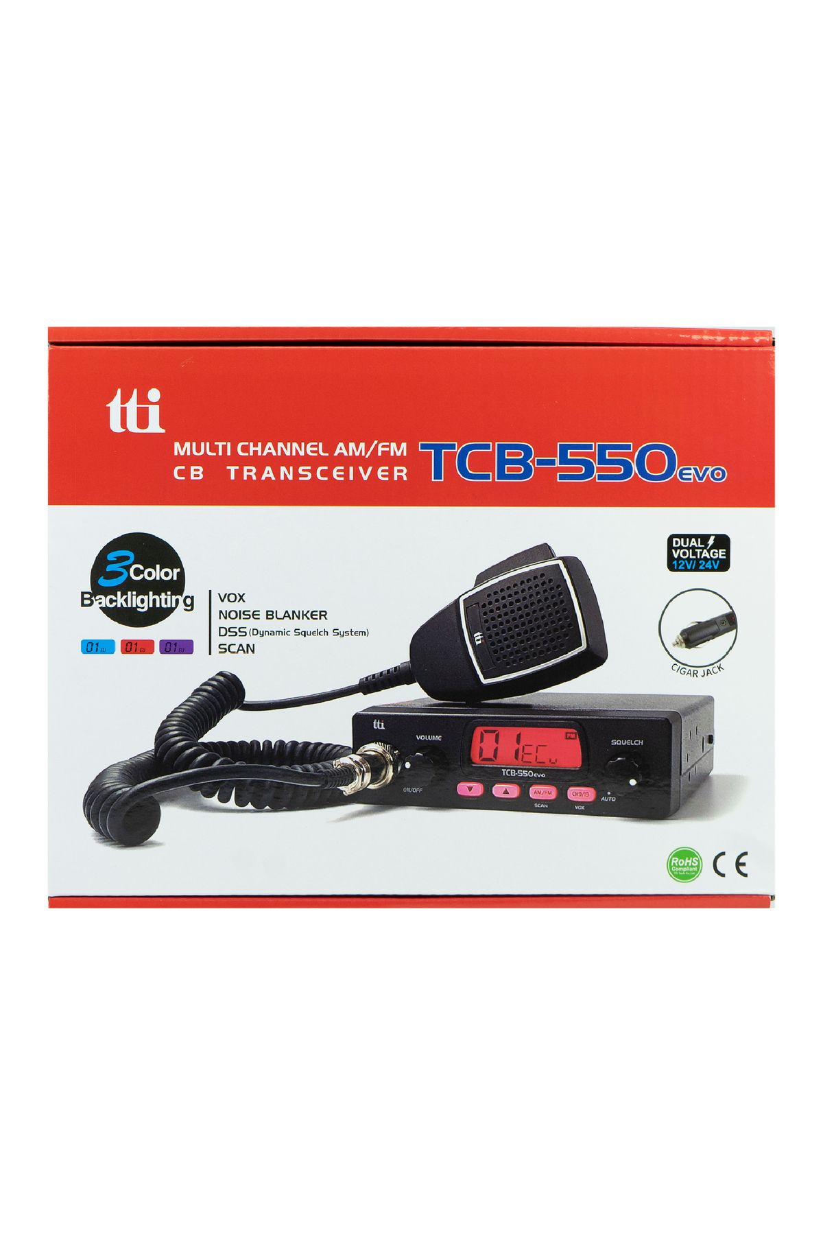 TTI-Statie radio CB TTi TCB-550 EVO, DSS, VOX, Filtru NB, Scan, ecran multicolor, 12-24V 6